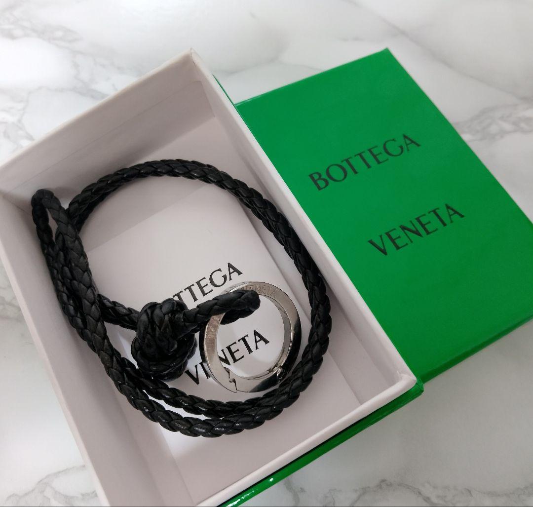 BOTTEGA VENETA ブラックキーホルダーキーリング