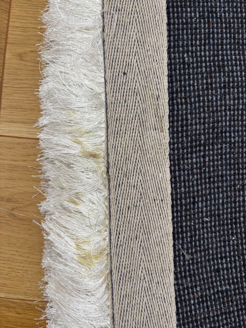 送料無料ARMONIAアルモニアシャギーラグ200×200ホワイトリビングモダン