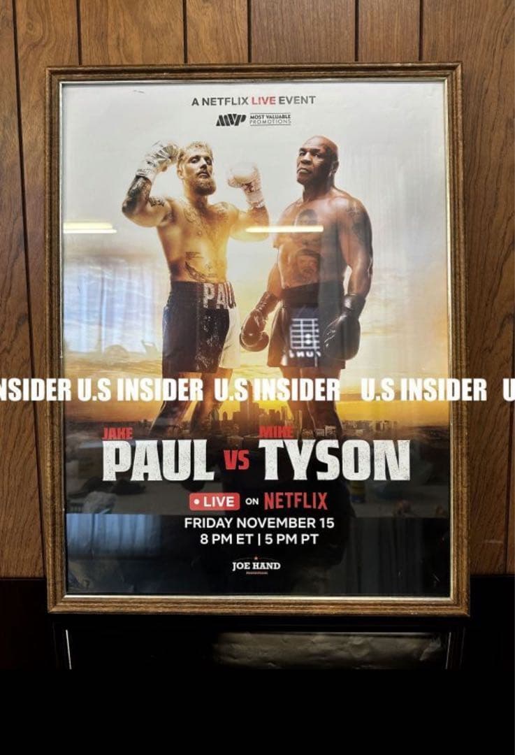 マイク・タイソン VSジェイク・ポール　2024年11月15日 公式試合ポスター