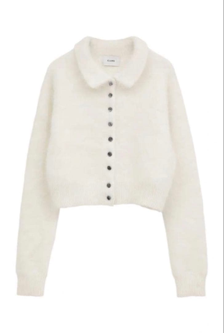 トップス CLANE ANGORA SHORT KNIT CARDIGAN