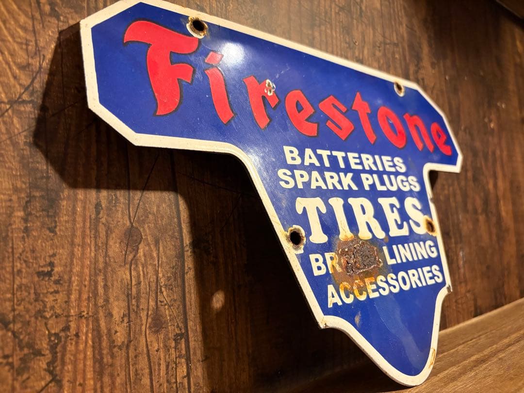Firestone ヴィンテージ看板 50s〜60sアメリカ製