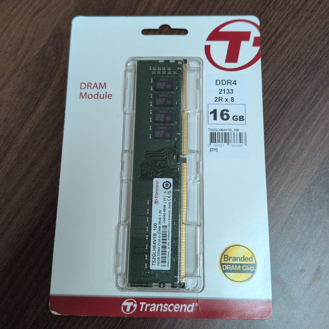 Transcend DDR4 16GB 2133MHz DRAMモジュール