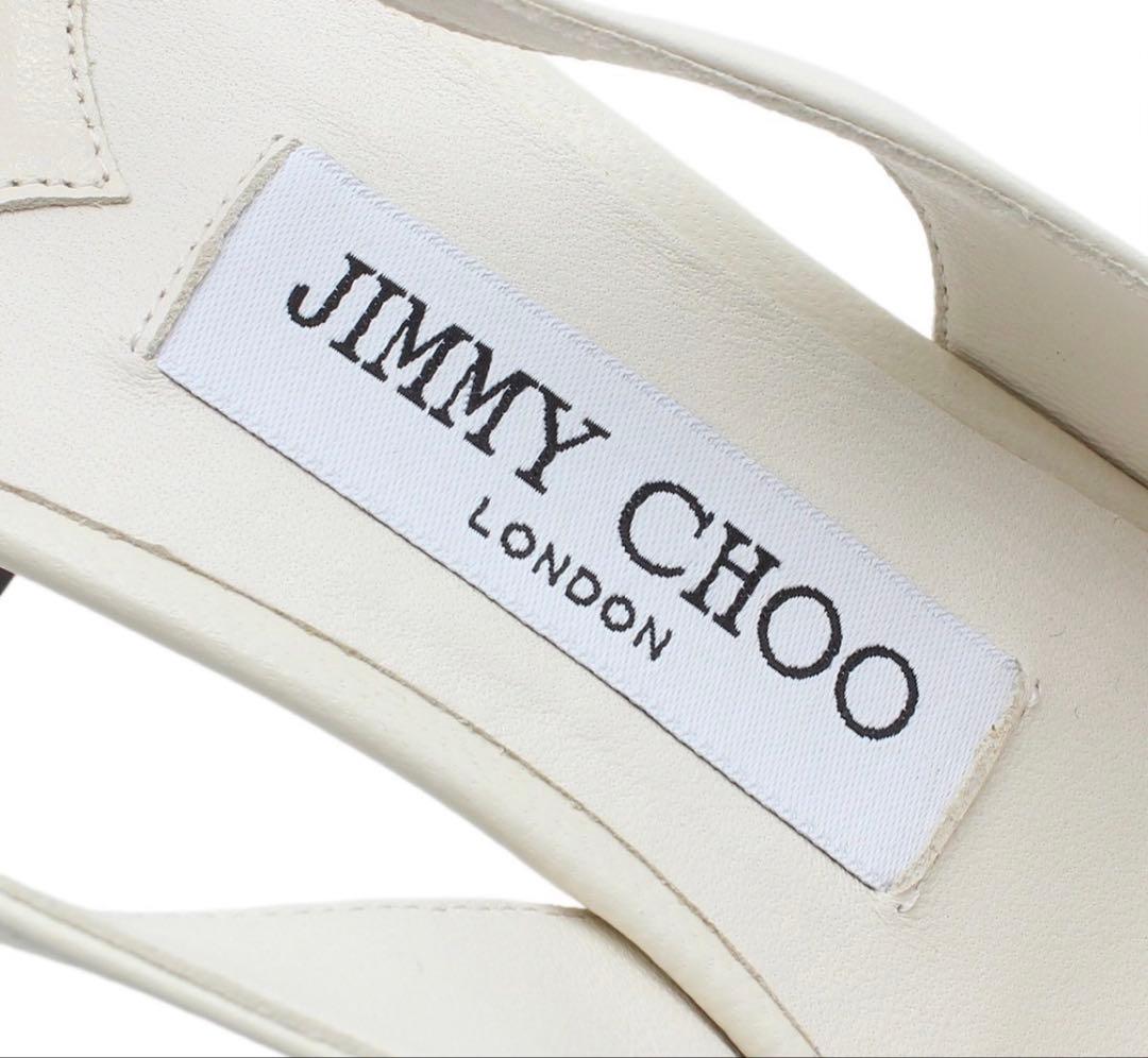 S2088 未使用 ジミーチュウ Amita フラワー レザー パンプス