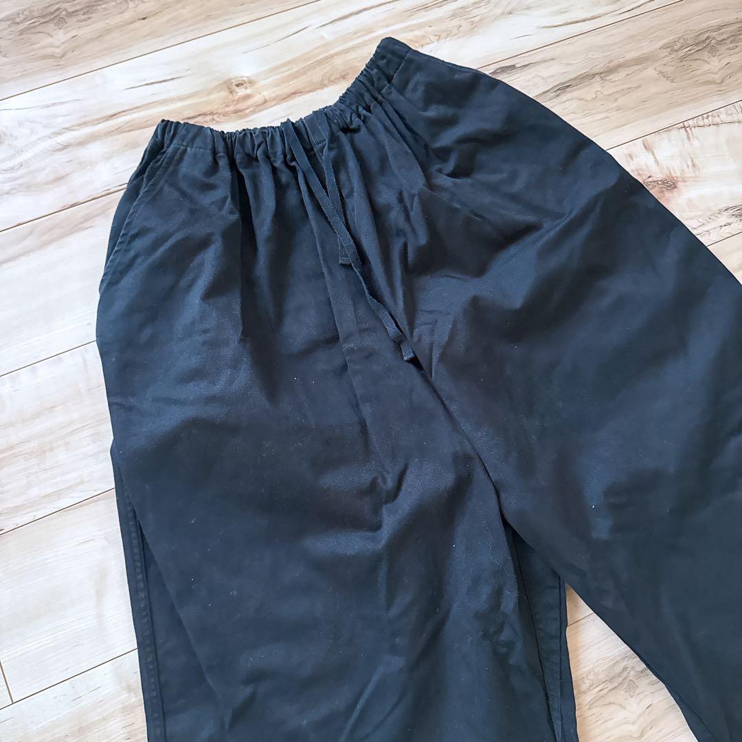 値下げ ゴーシュ 八分丈カツラギワイドパンツ 黒 R&D prit