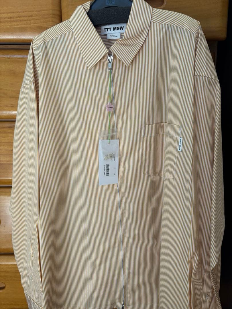 TTTMSW 25AW Zip up shirt（YELLOW STRIPE）