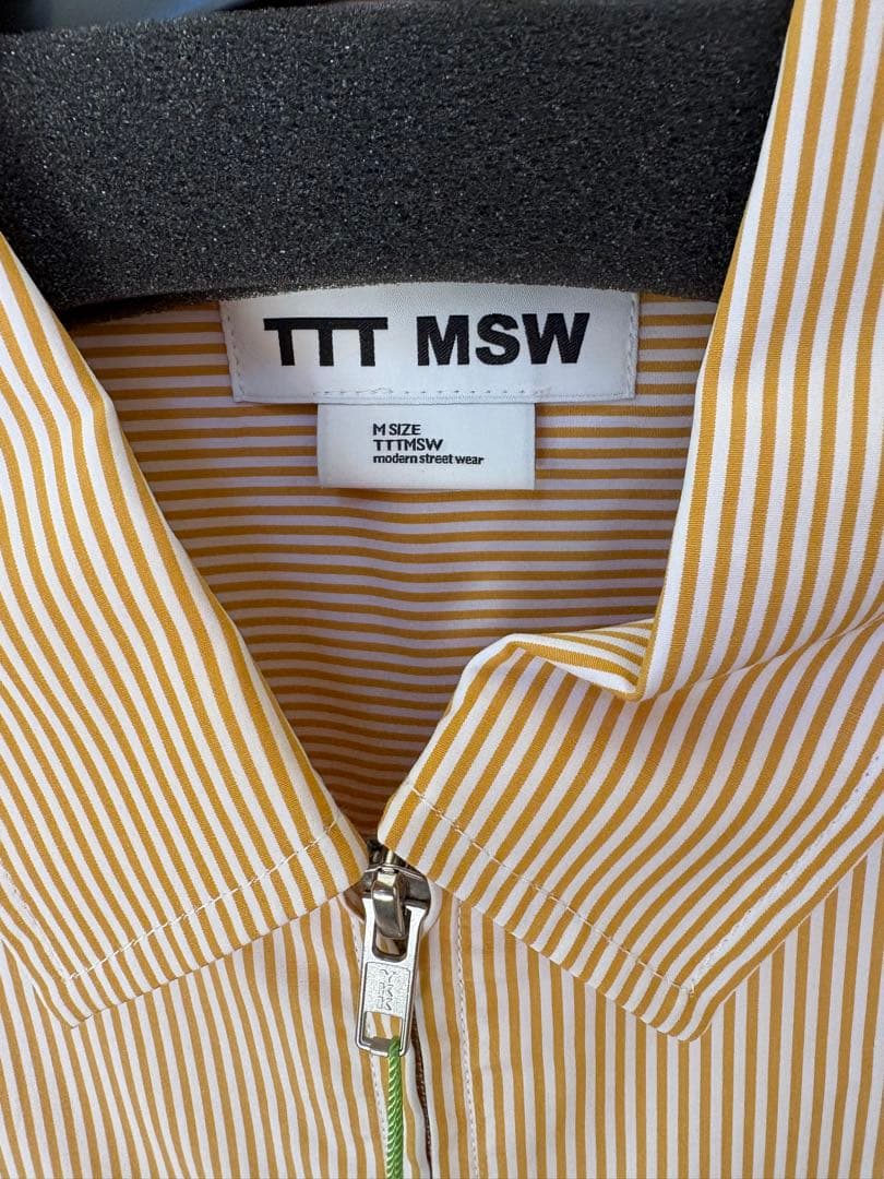 TTTMSW 25AW Zip up shirt（YELLOW STRIPE）