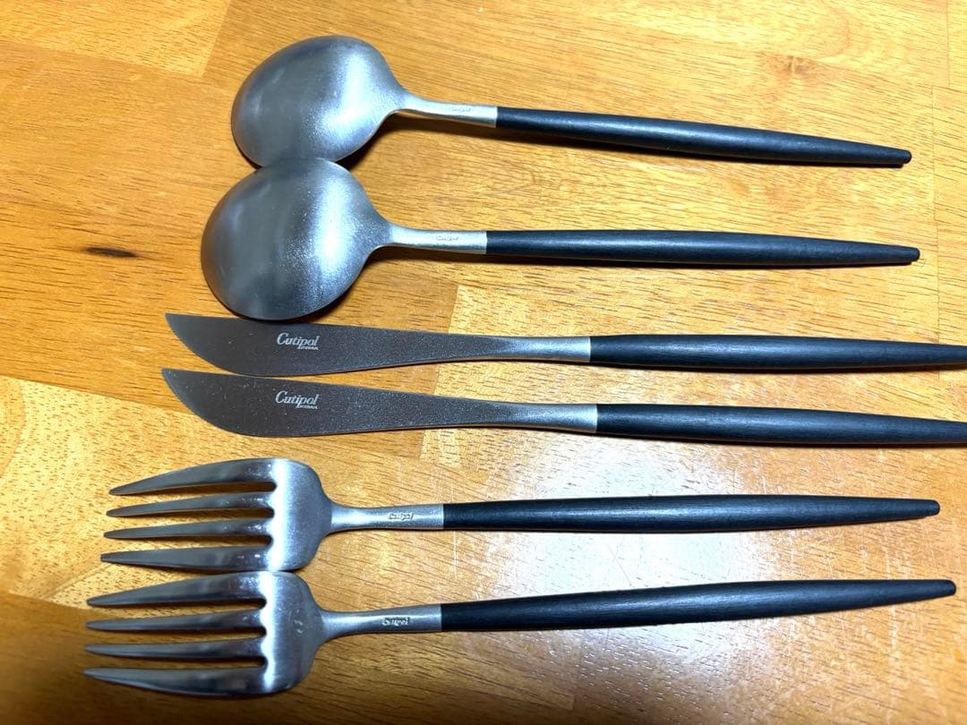 USED CUTIPOL クチポール ブラック GOA ゴア カトラリセット