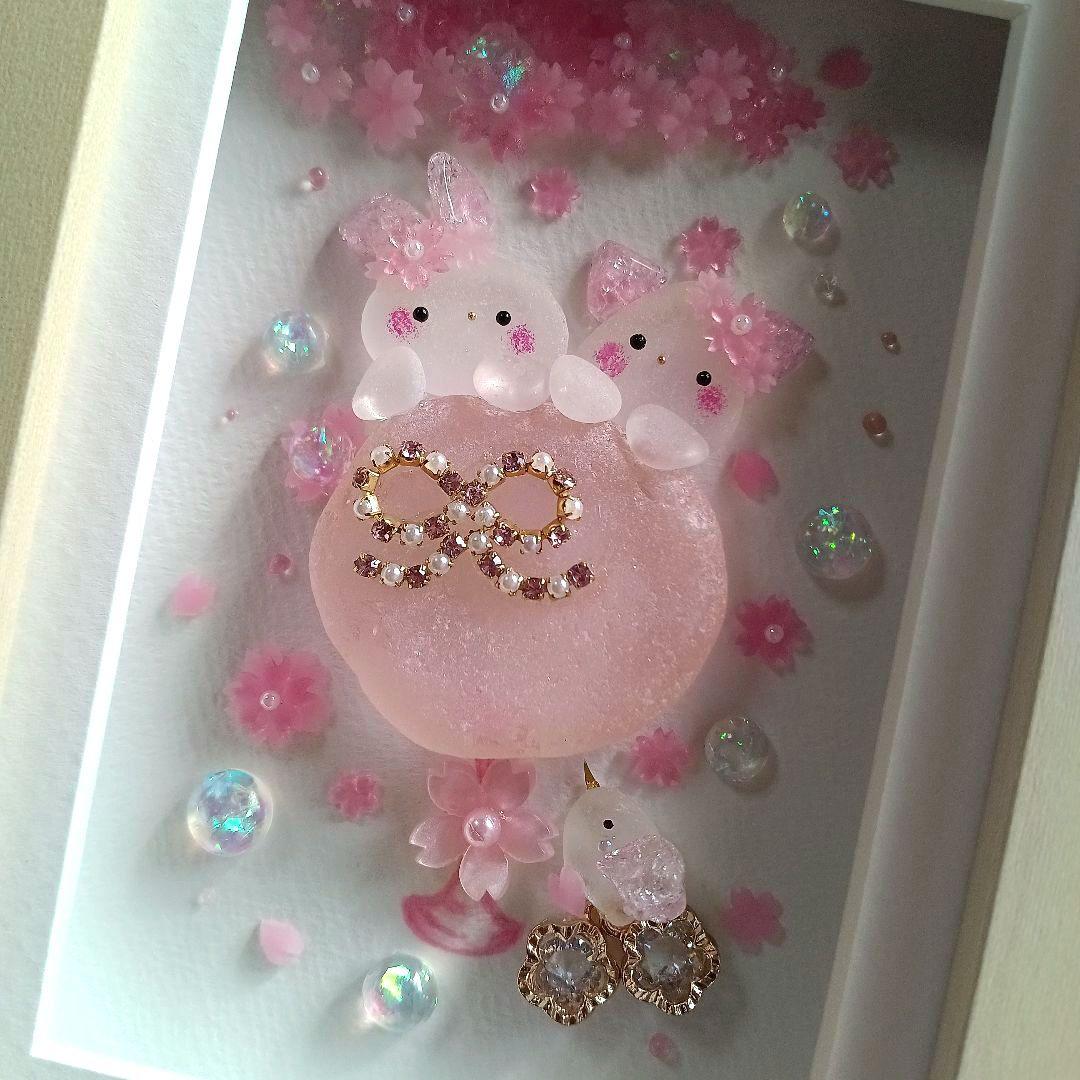 シーグラスアート　♡sakuraカクテル　ほろよい気分♡　✧春の桜を夢飛行✧