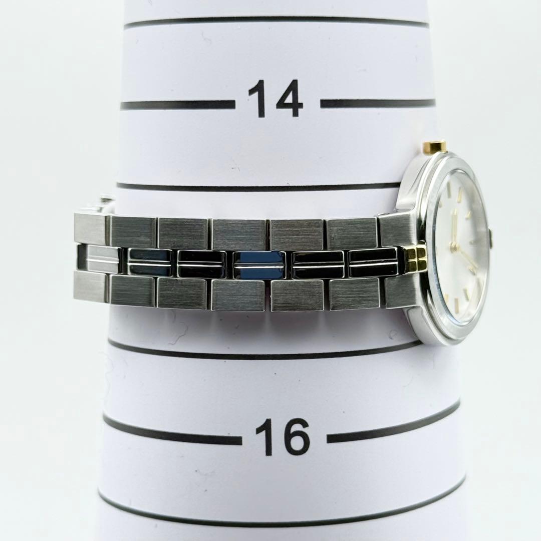 ✨新品電池・稼働✨サンローラン 腕時計 クォーツ ラウンド コンビ ビジネス