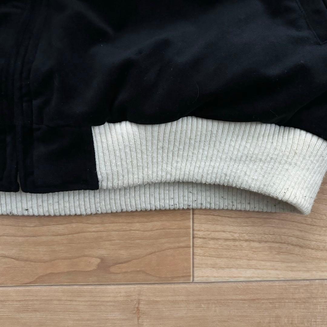 【HOUSTON】スカジャン　アラスカ　Mサイズ　別珍　黒