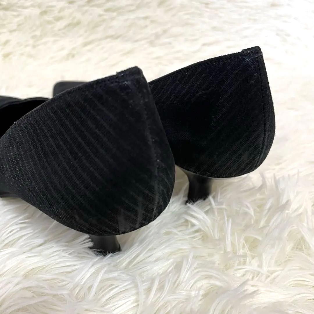 未使用品❣️wacoal ワコール サクセスウォーク ブラック ストライプパンプス