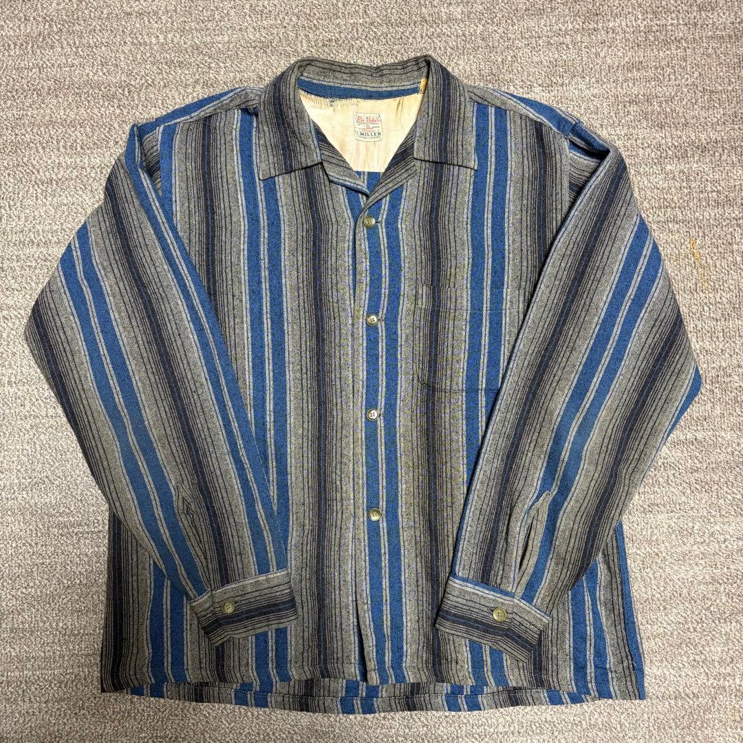 れ*ん様 50s シャドーストライプ　ウールシャツ　オンブレ　ペンドルトン　ヴィ