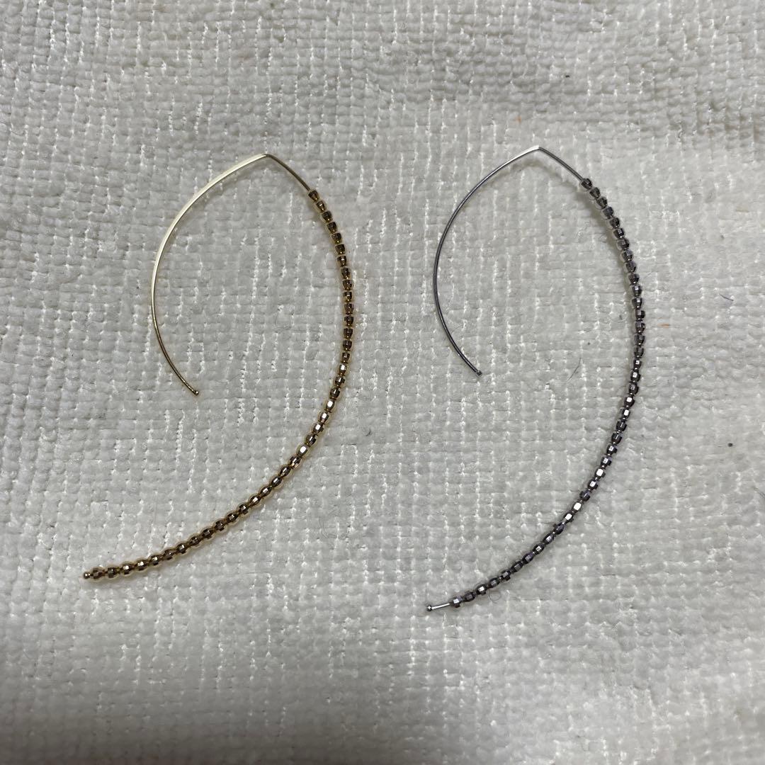 【MIZUKI】★ 片方のみ★ 14KYGラージバナナフープピアス