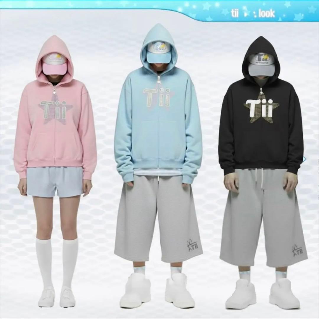 Tii ジップパーカー M 水色 激レア