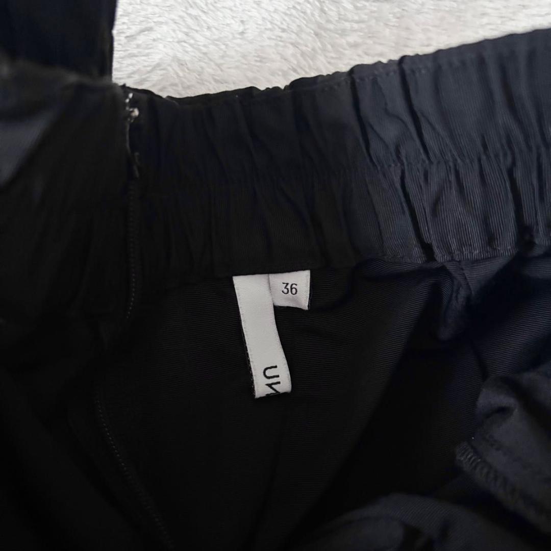UN3D.　アウトシームスカート　ブラック　アンスリード　36 ロング　モード