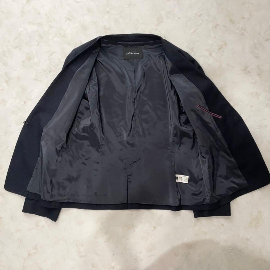 グリーンレーベルリラクシング　パンツスーツ　42 XL　ノーカラージャケット