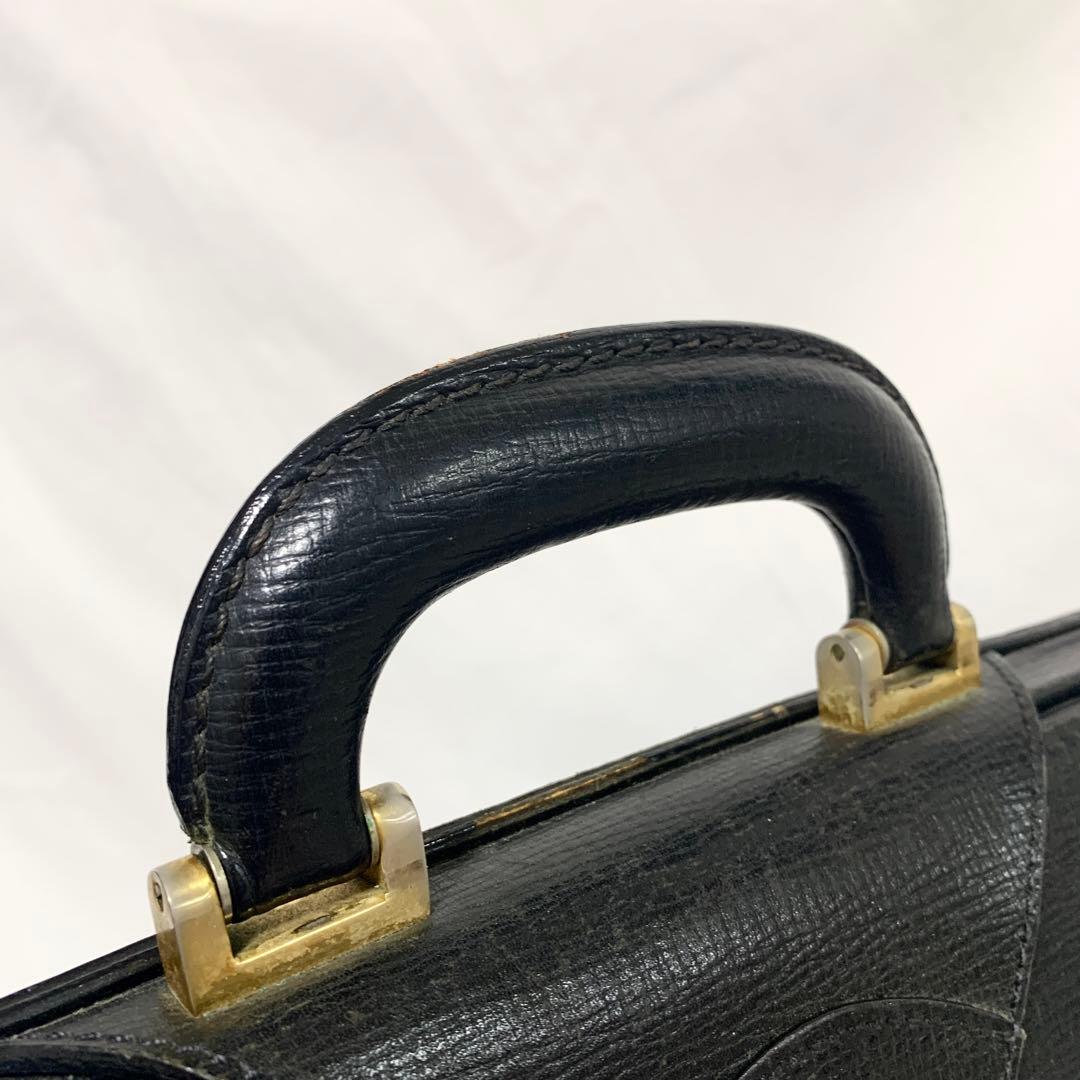 良品✨ バーバリーズ ロンドン　オールレザー　ダレスバッグ　ビジネス　ブラック