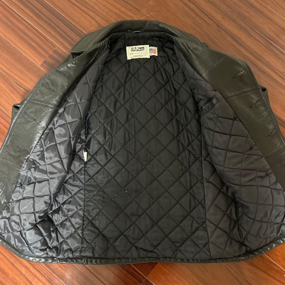 SCHOTT レザーピーコート US740N 36