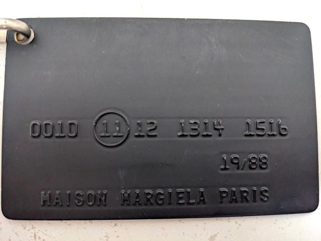 美品 レア メゾンマルジェラ 11 クレジットカードモチーフ キーリング