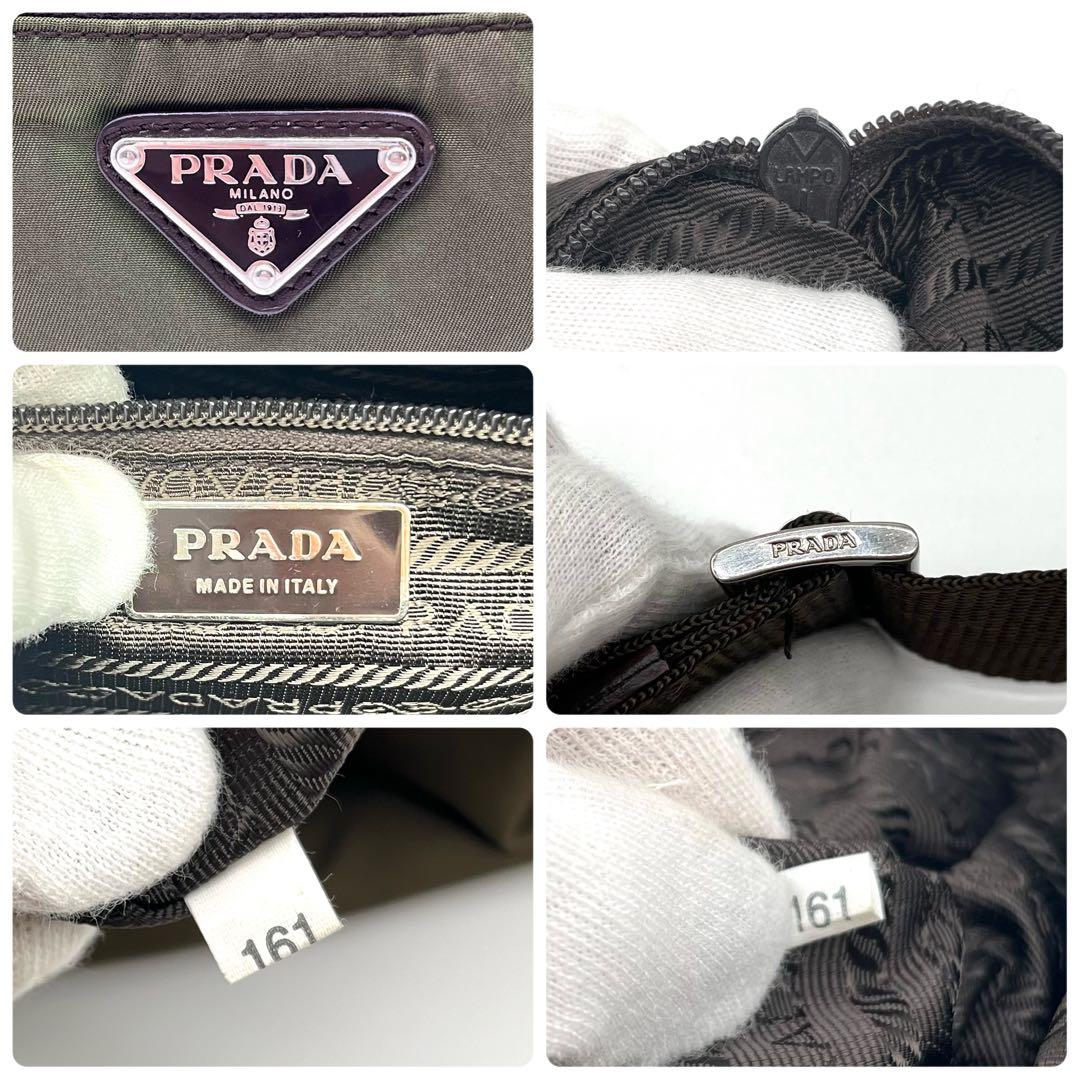 プラダ ショルダーバッグ カメラバック テスートナイロン 三角プレート カーキ