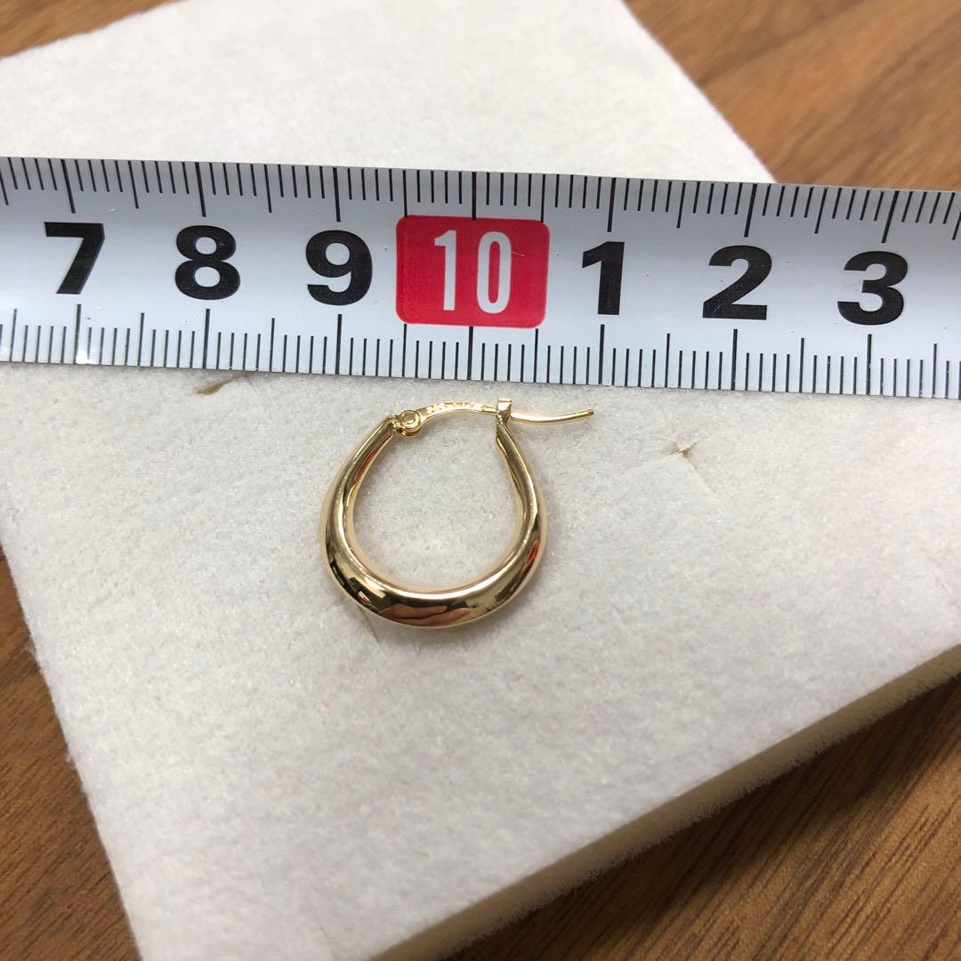 美品 COCOSHNIK ココシュニック フープピアス 片耳 k10 ピアス