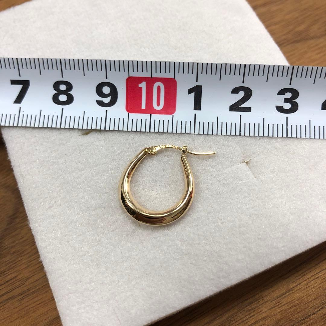 美品 COCOSHNIK ココシュニック フープピアス 片耳 k10 ピアス