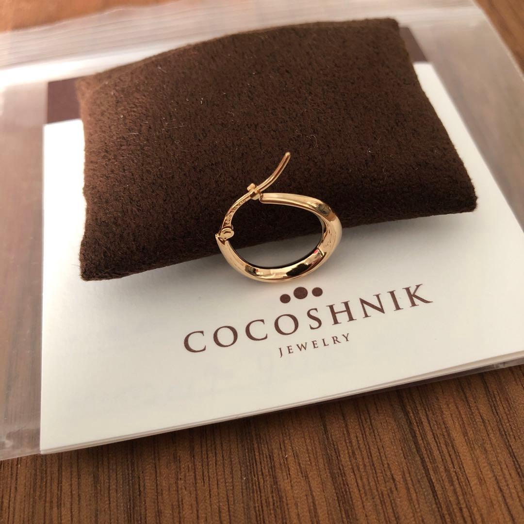 美品 COCOSHNIK ココシュニック フープピアス 片耳 k10 ピアス