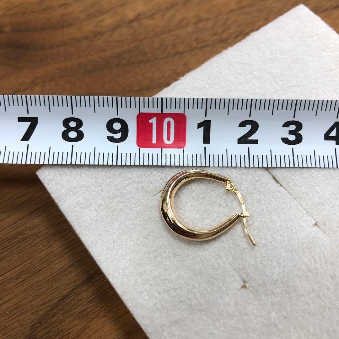 美品 COCOSHNIK ココシュニック フープピアス 片耳 k10 ピアス