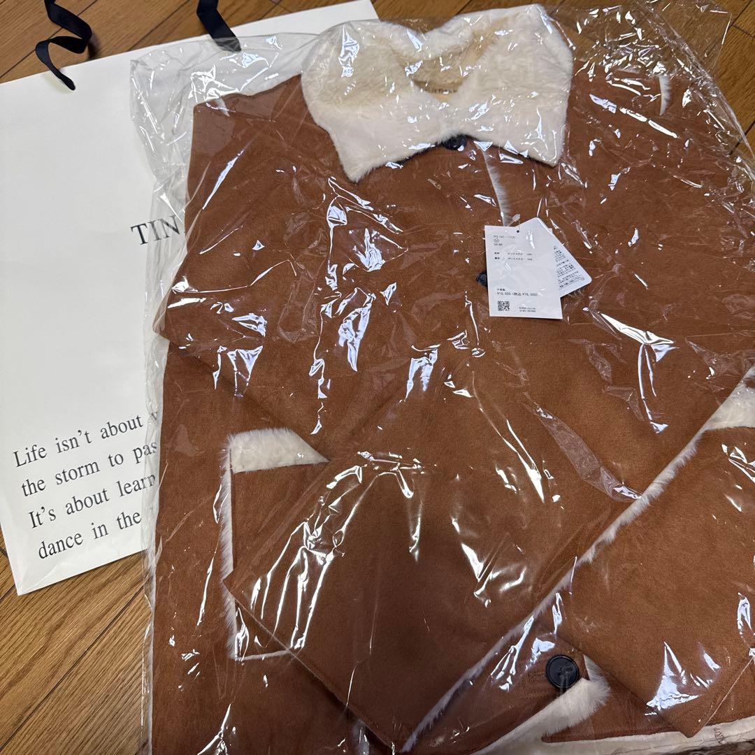 TINA:JOJUN フェイクスエードアウター ブラウン