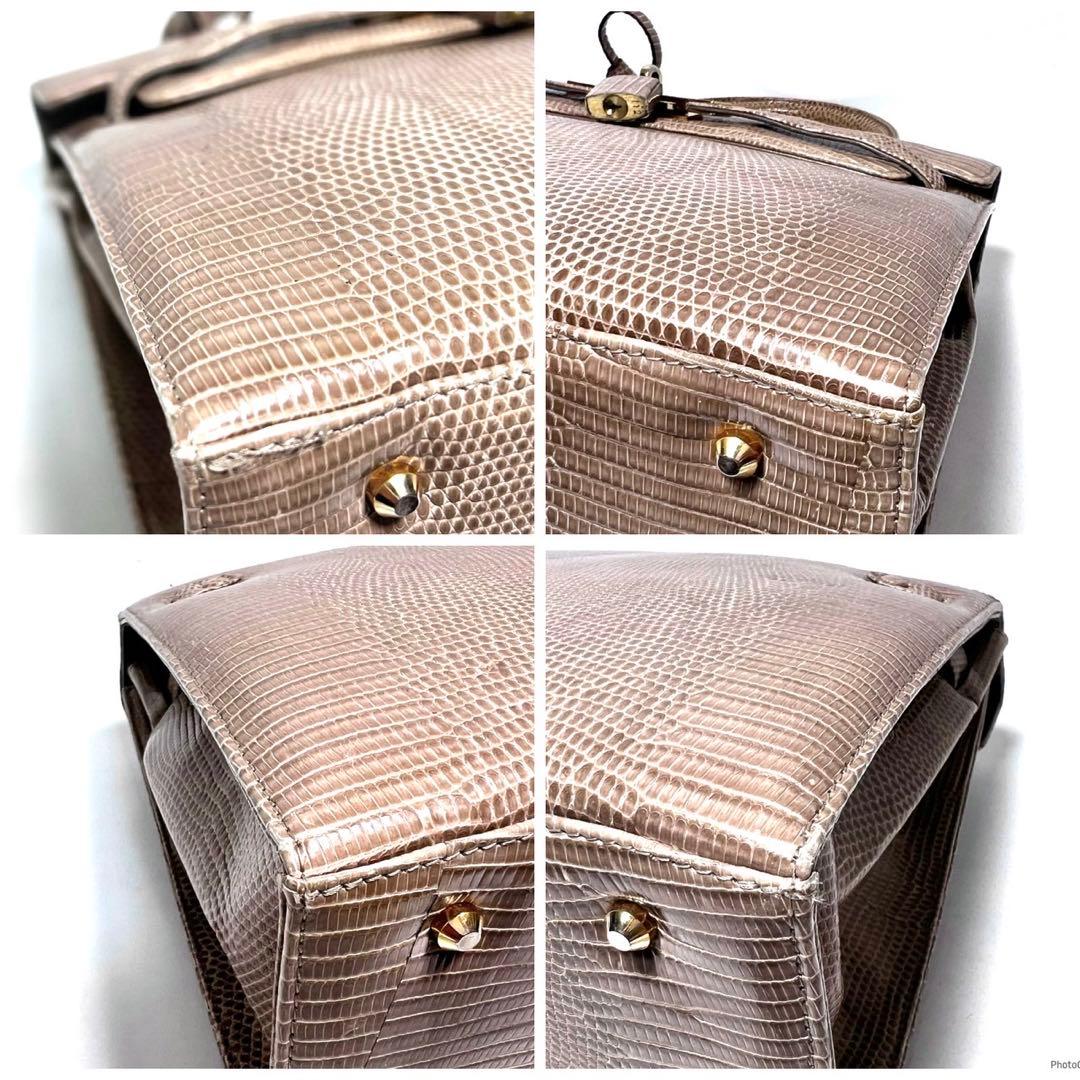 【良品】TOKYO Lizard skin リザード/ゴールド金具/ハンドバッグ