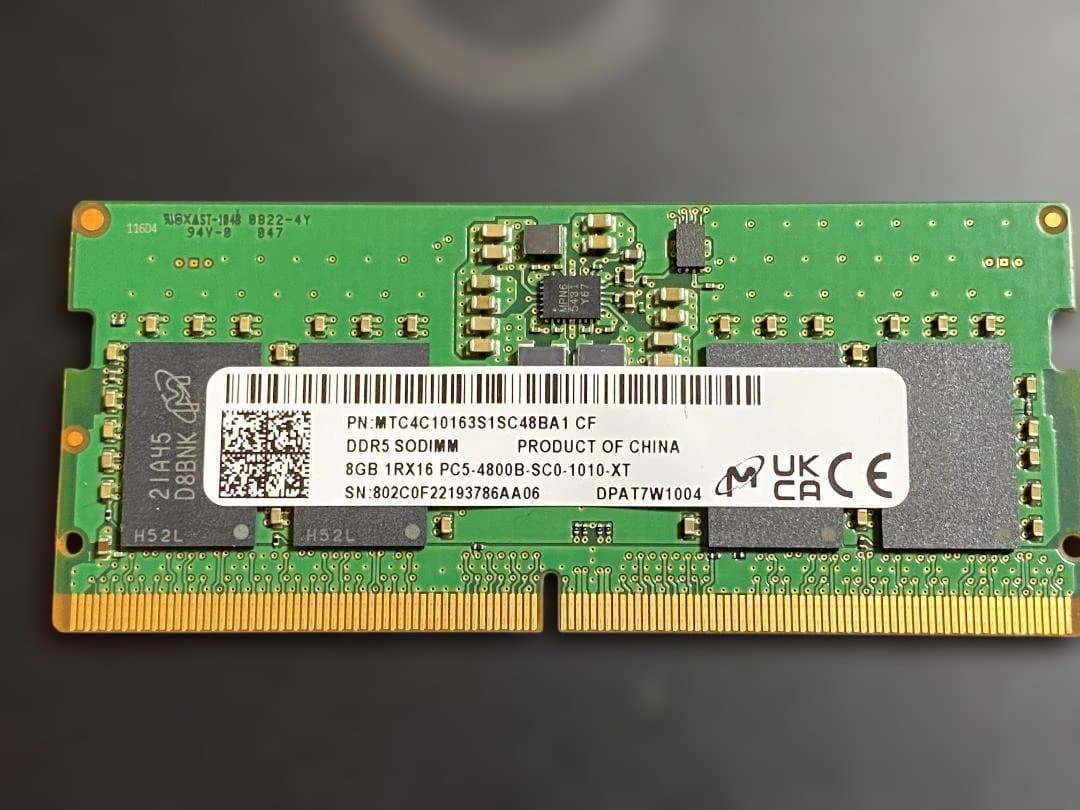 マイクロン　DDR5 SODIMM 8GB×2 16GB 4800