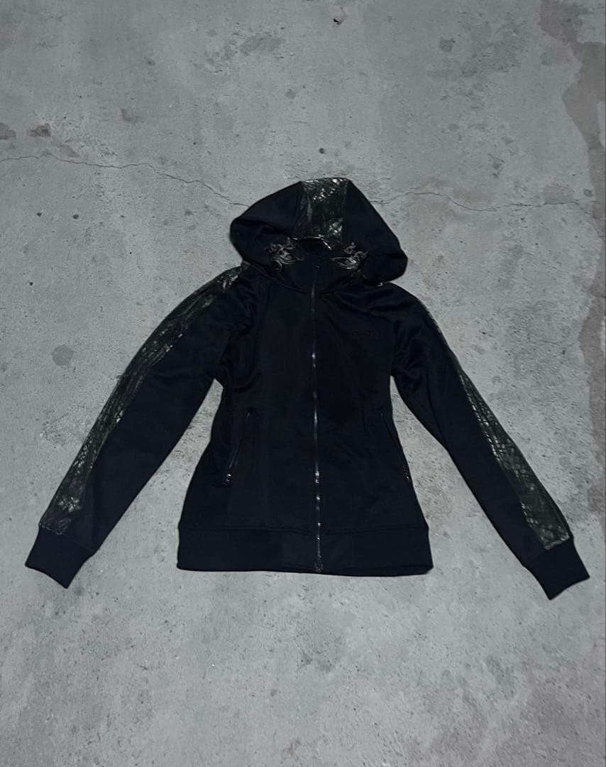 MIDAS パーカー archive V系 平成 ラメ 刺繍 蛇柄 光沢