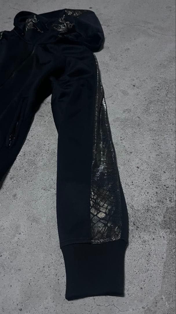 MIDAS パーカー archive V系 平成 ラメ 刺繍 蛇柄 光沢