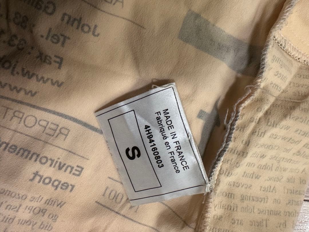 ジョンガリアーノ　ニュースペーパーキャミソール