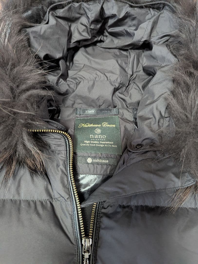 ナノユニバース　西川ダウン　38 ラクーンファー