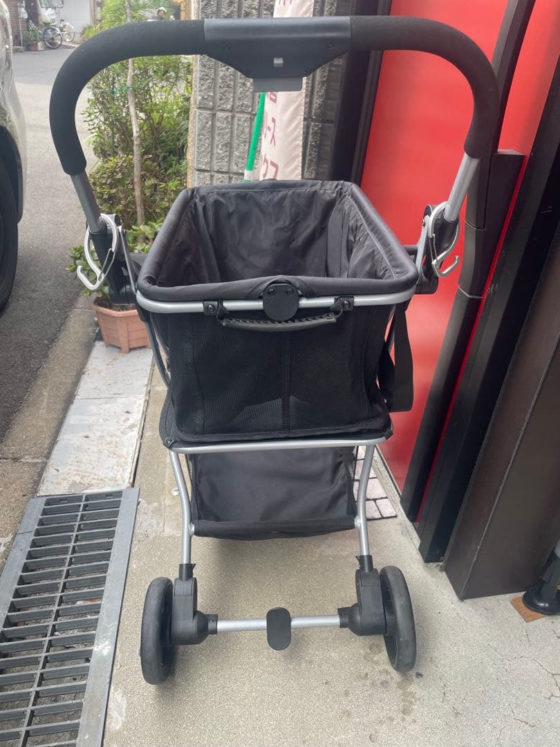 EcoCa 折りたたみ式 ブラックショッピングカート