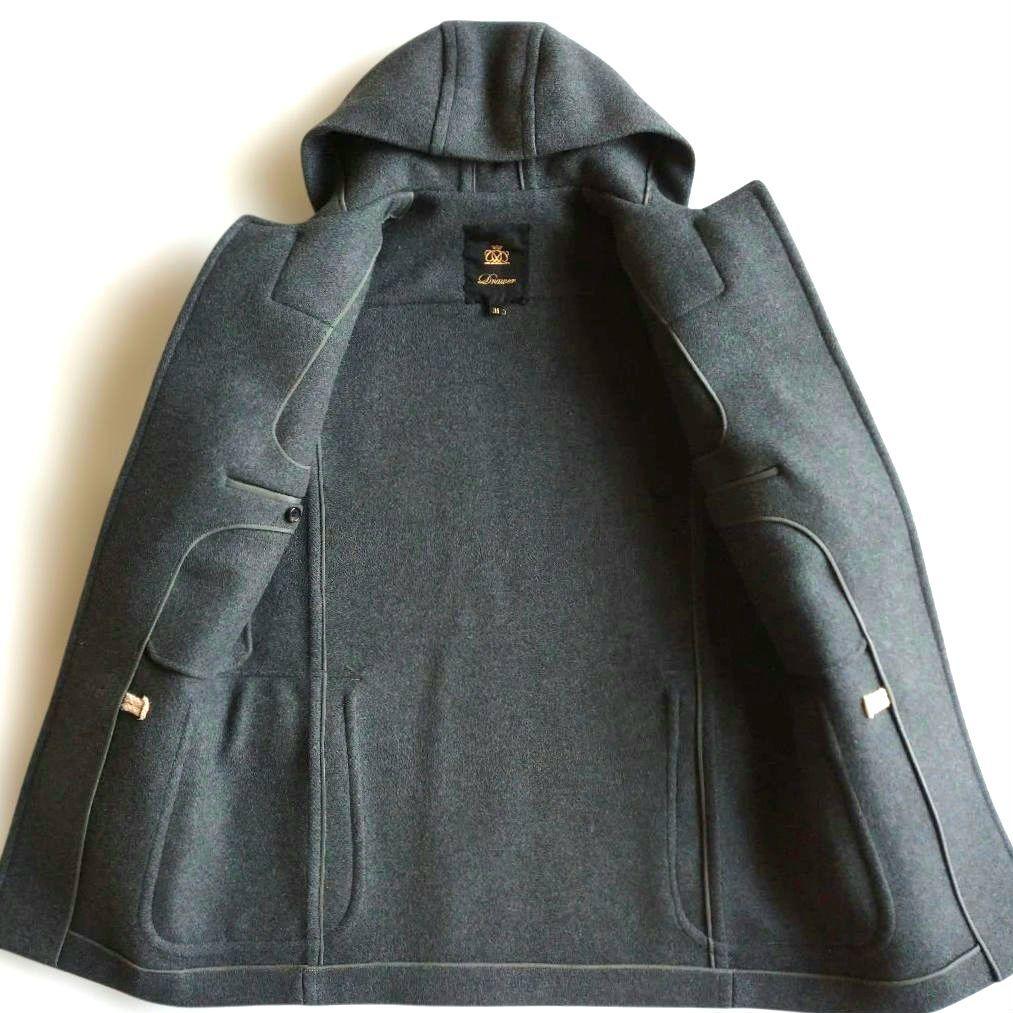 極美品■Drawer ドゥロワー ダッフルコート グレー ウール100% 日本製