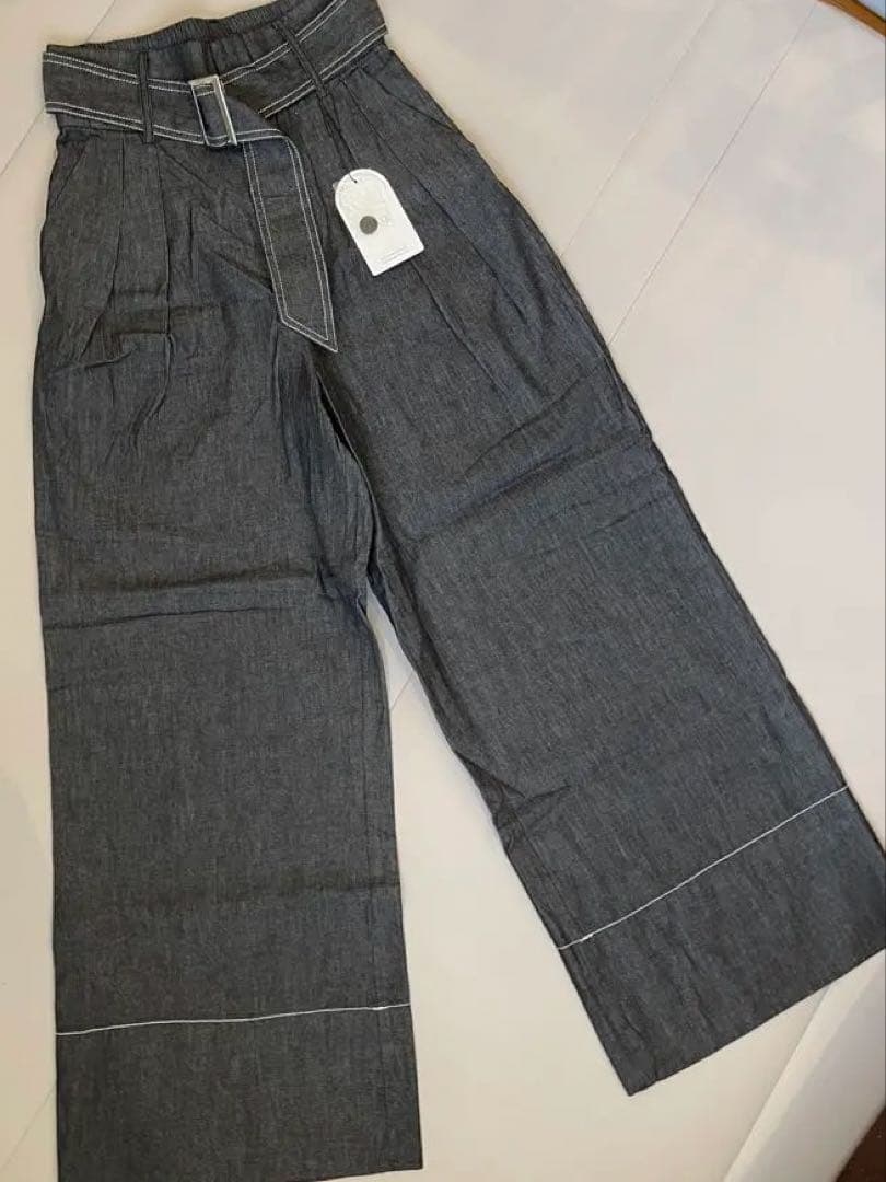 【新品未使用】ELLIE デニムワイドパンツ【BLACK】