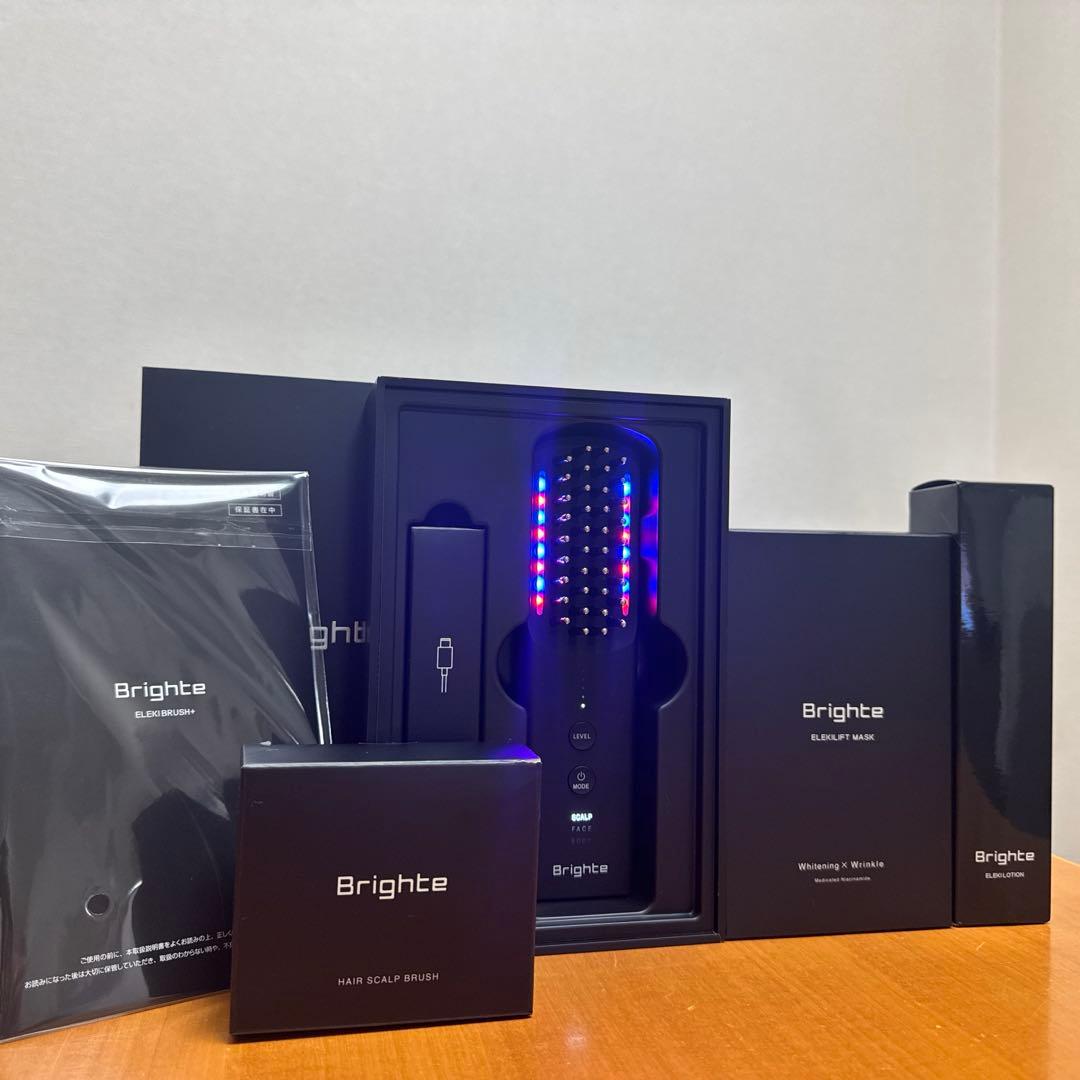 ブライト　エレキブラシプラス　エレキローション　シートマスク　ヘアスカルプブラシ