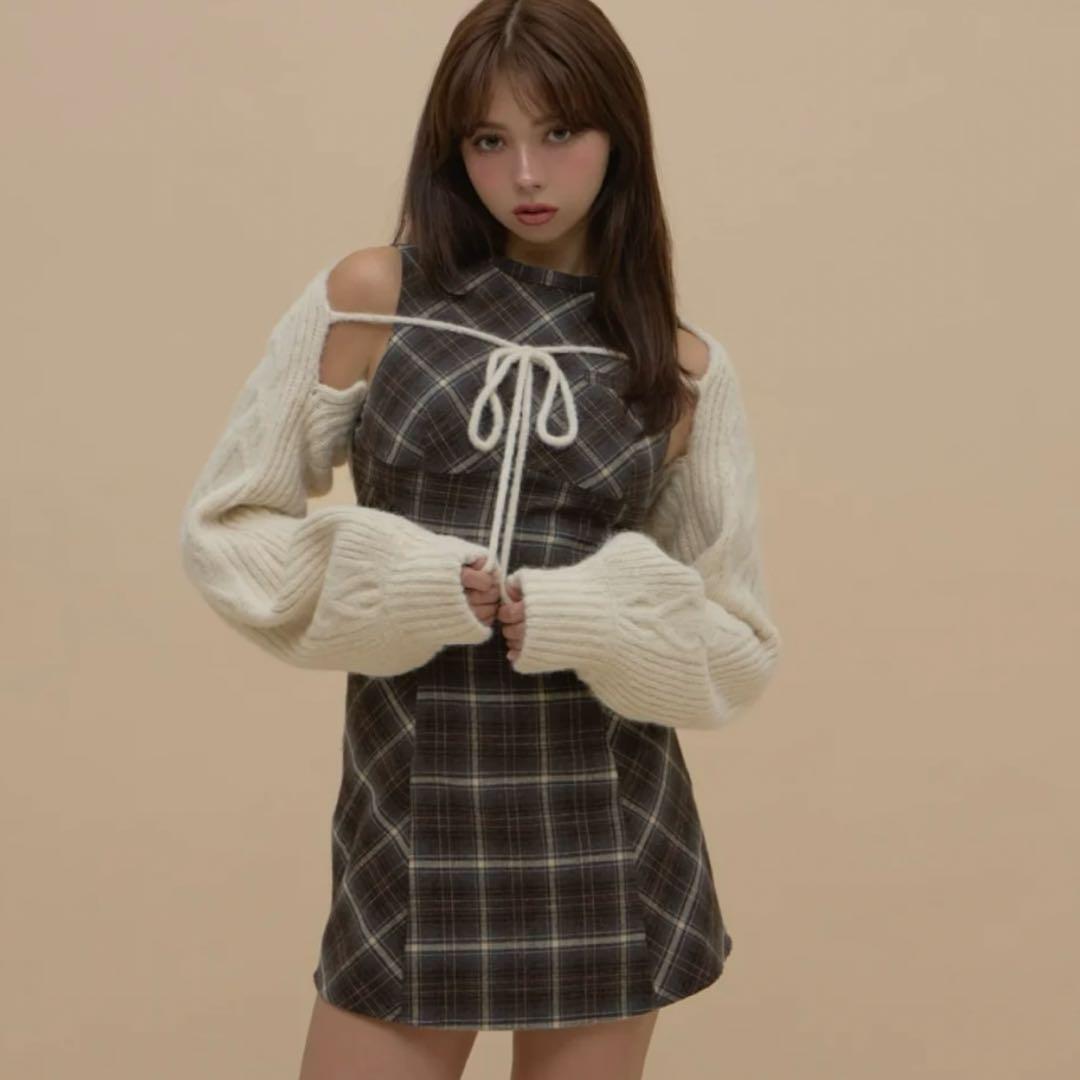 andmary Mimi check set mini dress アンドマリー