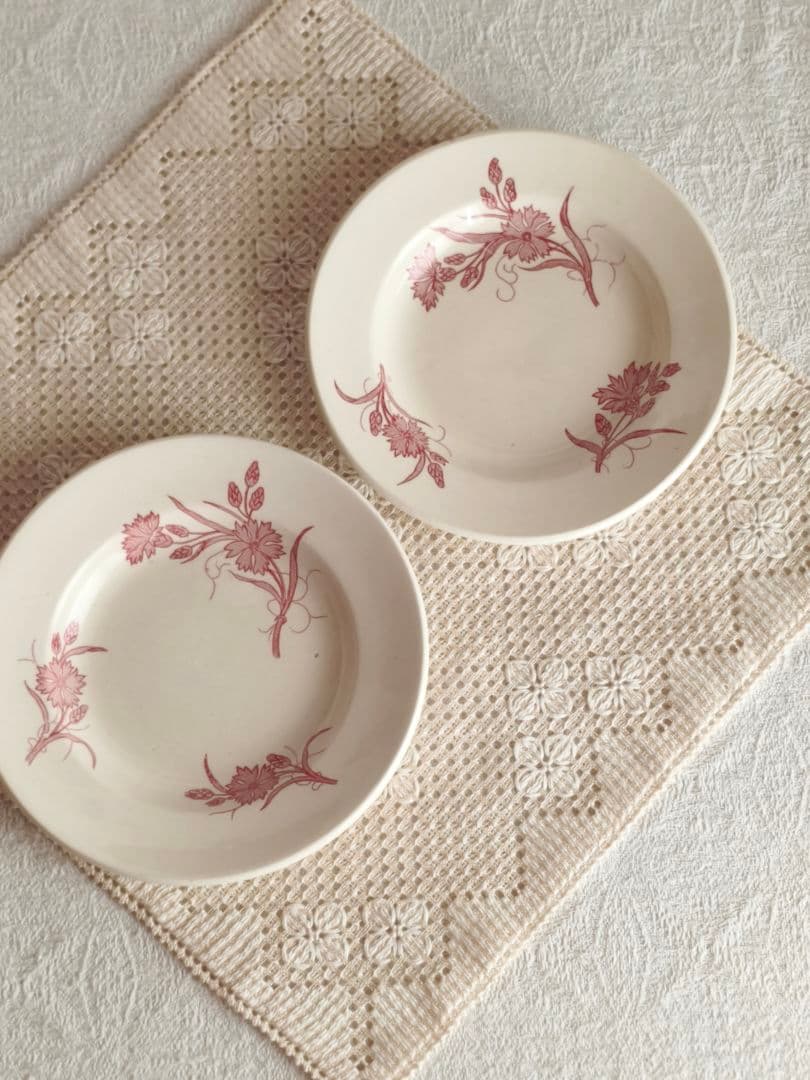 【mkuさま】vintage plate ❀ 矢車菊の 小さめ プレート