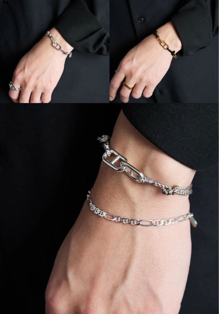 アクセサリー Anchor Link Silk Code Bracelet