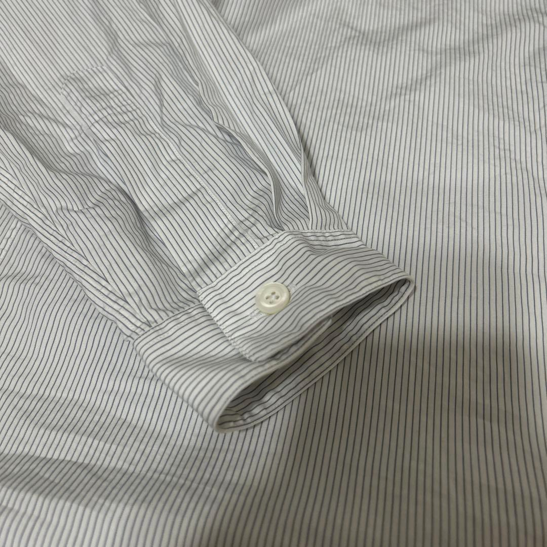 マーガレットハウエル メンズS バンドカラーシャツ ストライプ