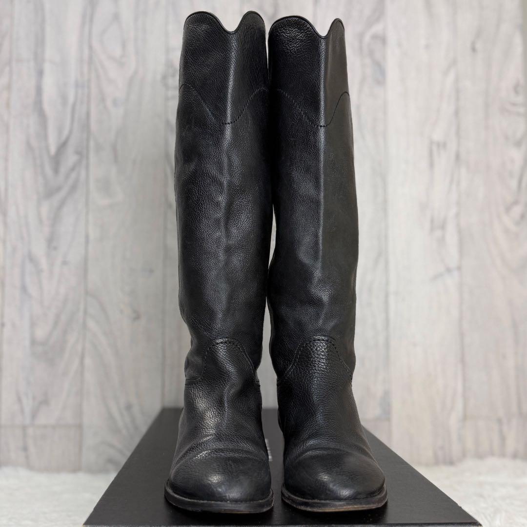 人気♡39♡25cm♡CHANEL シャネル ココマーク ロングブーツ COCO