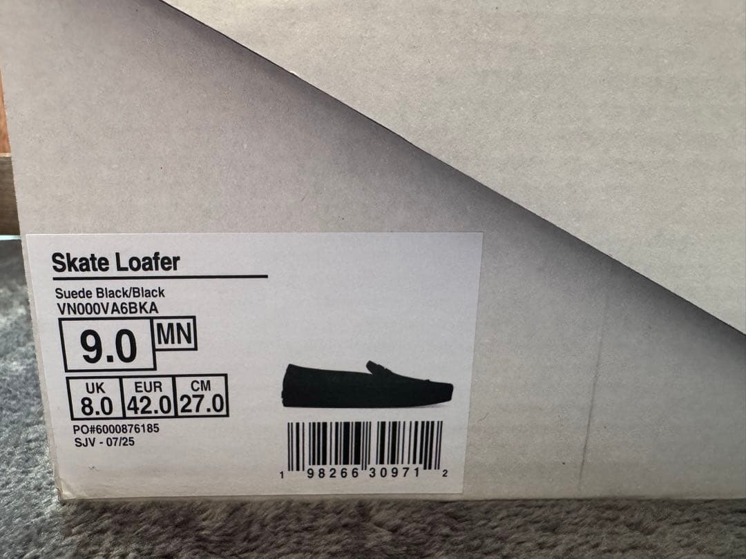 VANS Skate Loafer ブラック 27.0 ローファー スエード