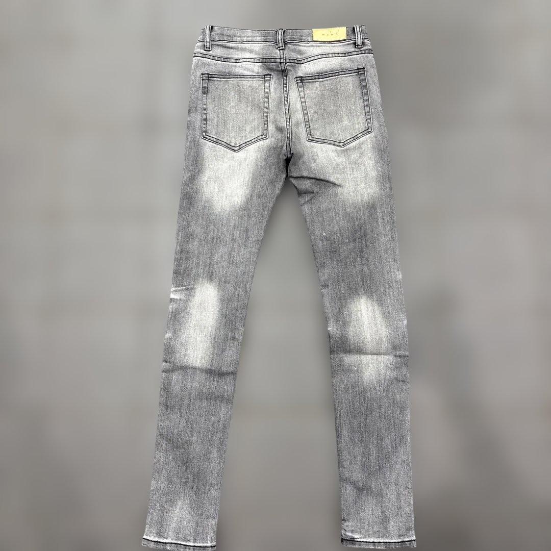 mnmlダメージスキニーデニム 29 スリムフィット グレー　希少