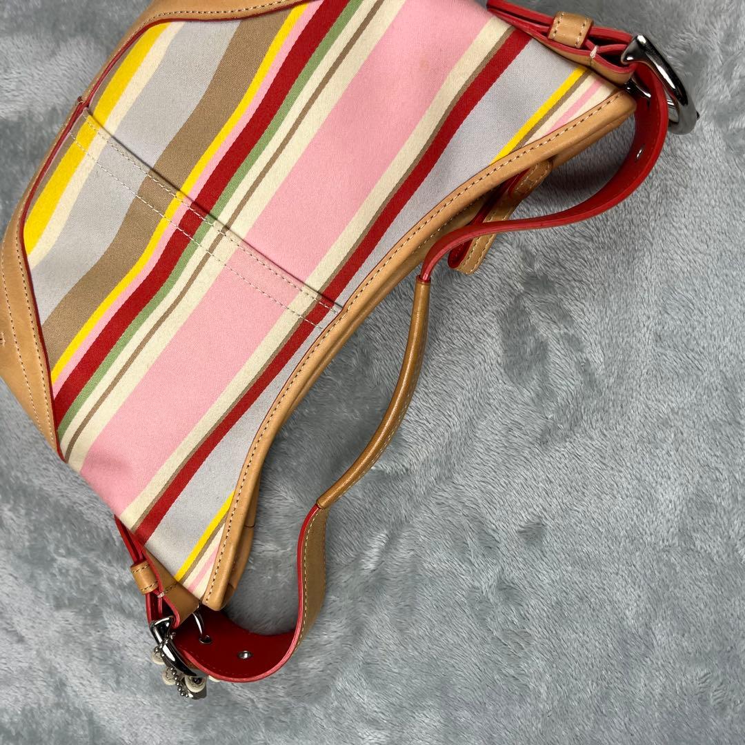 バッグ Coach Hobo Hand Bag stripe