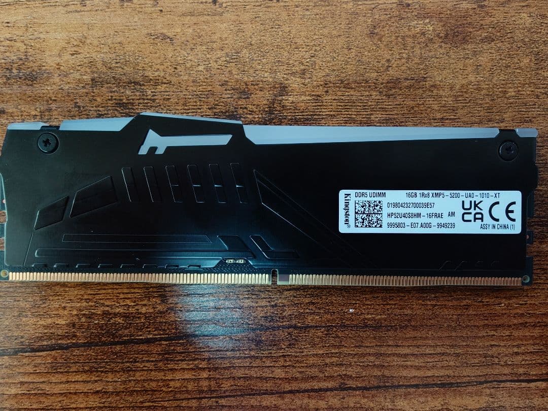 KINGSTON FURY DDR5 5200 16GB 1枚