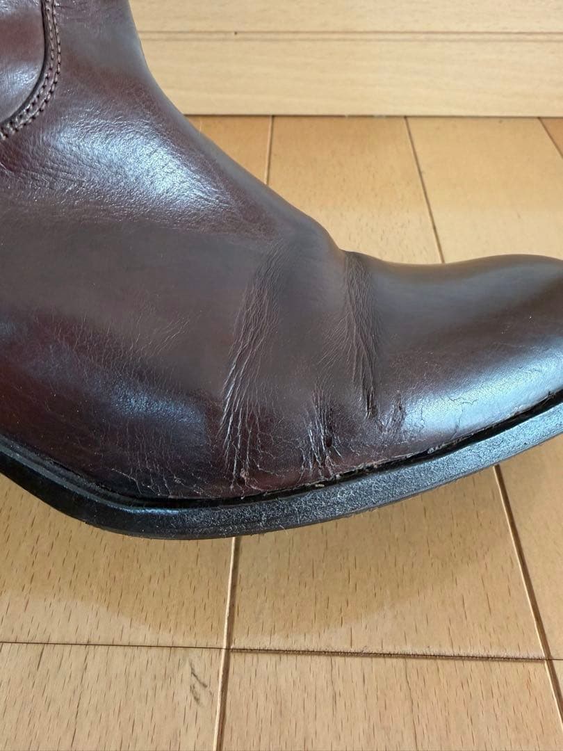 SARTORE サルトル ダークブラウン レザー ロングブーツ 38