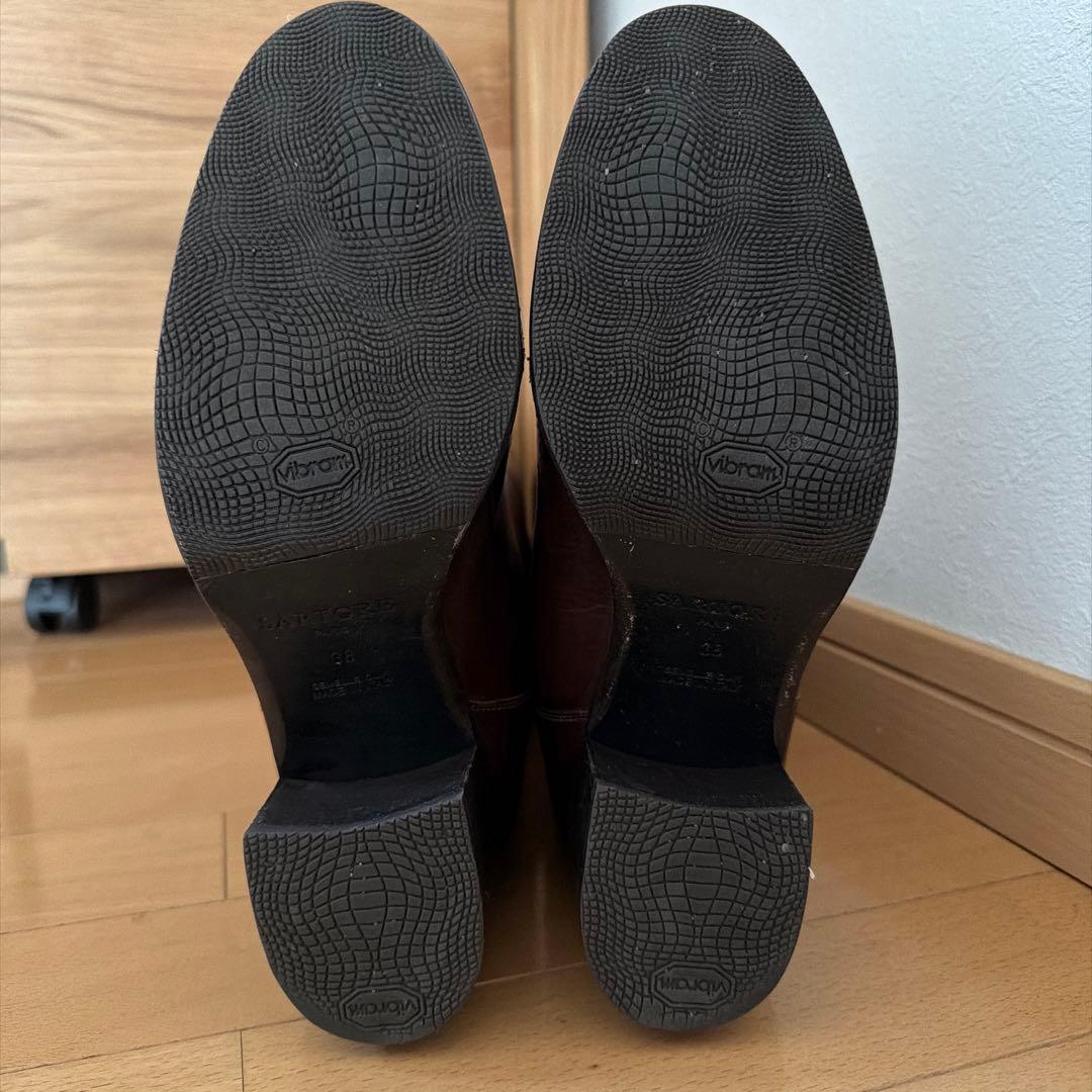 SARTORE サルトル ダークブラウン レザー ロングブーツ 38